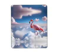 POEZJZW Flamingo in The Clouds Pattern Mouse Pad Non-Slip Rubber Stitched Edges Waterproof Gaming Mouse Mat for Desk Gaming Work Wireless Mice 7.9 X 9.5 in