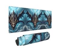 Poezjzw Flying Dragon Long Gaming Mouse Pad Large Desk Pad Keyboard Mat with Stitched Edges for Gaming and Office 31.5 X 11.8 in