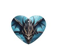 Poezjzw Flying Dragon Pattern Car Air Fresheners 4 Pcs Heart Shape Hanging Aromatherapy Tablets Scented Fresheners For Bedroom Bathroom