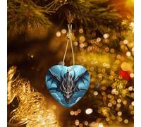 Poezjzw Flying Dragon Pattern Christmas Ceramic Pendant Decorations Suitable For Home Shopping Malls And Holiday Celebrations