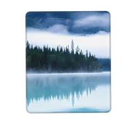 POEZJZW Foggy Mountains Landscape Textured Mouse Pad, Rubberized Locking Edge Anti-Slip Mouse Pad For Office Gaming Computer Laptop 10 X 12 Inch