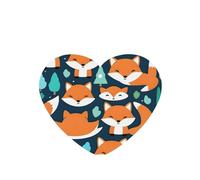 Poezjzw Fox Forest Happy Cut Pattern Car Air Fresheners 6 Pcs Heart Shape Hanging Aromatherapy Tablets Scented Fresheners For Bedroom Closet Shoe