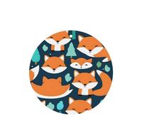 Poezjzw Fox Forest Happy Cut Pattern Car Air Fresheners 6 Pcs Round Shape Hanging Aromatherapy Tablets Scented Fresheners For Bedroom Closet Shoe