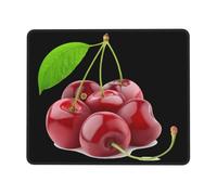 Poezjzw Fresh Cherry Pattern Mouse Pad Office Laptop Computer Desk Wireless Mouse Non Slip Rubber Base Washable 8.3 X 10.3 in Keyboard Pad