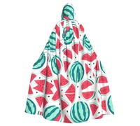 POEZJZW Fruits Watermelon Pattern Poncho Halloween Hooded Cape Women'S Men'S Halloween Dress Up Party Cosplay Costumes