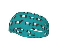 Poezjzw Galloway Cow Pattern Sports Headband Suitable For Running Yoga Running Cycling Elastic Moisture Band