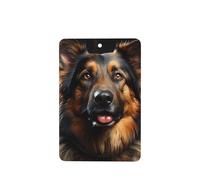 Poezjzw German Shepherd Pattern Car Air Fresheners 6 Pcs Rectangle Hanging Aromatherapy Tablets Scented Fresheners For Bedroom Bathroom