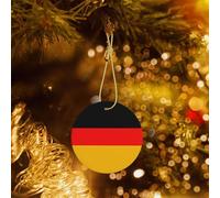 Poezjzw Germany Flag Pattern Christmas Ceramic Pendant Decorations Suitable For Home Shopping Malls And Holiday Celebrations
