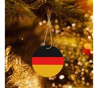 Poezjzw Germany Flag Pattern Christmas Ceramic Pendant Decorations Suitable For Home Shopping Malls And Holiday Celebrations