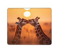POEZJZW Giraffes in Love Pattern Mouse Pad Gaming Non-Slip Rubber Base Rectangular Mouse Mat for Desktop Computer Laptop Gaming Office 7.9 X 9.5 in