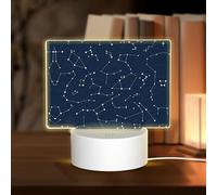 POEZJZW Glow in The Dark Pattern Led Lamp Base Night Light Acrylic USB 3 Mode for Room Cafe Bar Birthday Party