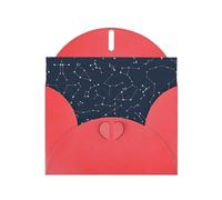 POEZJZW Glow In The Dark Patterned Pearl Paper Blank Greeting Card Suitable For Birthday Wedding Party Invitation With Red Envelope