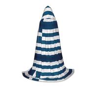 POEZJZW Greek Flag Pattern Hooded Cloak Robe Costume Cloak For Adult Men Women Christmas Hoodies Cape Cosplay Costumes M