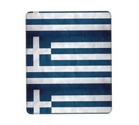 POEZJZW Greek Flag Pattern Mouse Pad, Portable Office Non-Slip Rubber Base Wireless Mouse Pad For Office Laptop Computer Pc 7 X 8.6 In