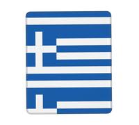 POEZJZW Greek Flag Pattern Mouse Pad, Portable Office Non-Slip Rubber Base Wireless Mouse Pad For Office Laptop Computer Pc 7.9 X 9.5 In