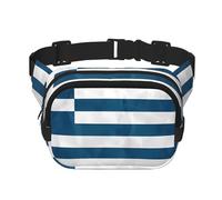 Poezjzw Greek Flag Travel Waist Bag Suitable For Running, Cycling And Outdoor Adventures, Store Mobile Phones And Credit Cards, Black, One Size, Black, One Size