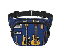 Poezjzw Guitar Bass Travel Waist Bag Suitable For Running, Cycling And Outdoor Adventures, Store Mobile Phones And Credit Cards, Black, One Size