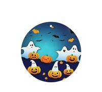 Poezjzw Halloween Ghost Pattern Car Air Fresheners 4 Pcs Round Shape Hanging Aromatherapy Tablets Scented Fresheners For Bedroom Bathroom