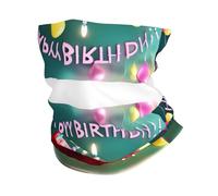 POEZJZW Happy Birthday Beautiful Pattern Bandana Balaclava Half Face Mask Shield Head Hair Scarf Neck Gaiter Hat