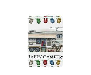Poezjzw Happy Camper Pattern Car Air Fresheners 6 Pcs Rectangle Hanging Aromatherapy Tablets Scented Fresheners For Bedroom Closet Shoe