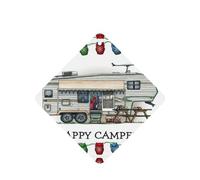 Poezjzw Happy Camper Pattern Car Air Fresheners 6 Pcs Square Hanging Aromatherapy Tablets Scented Fresheners For Bedroom Closet Shoe