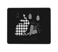 Poezjzw Happy Easter Pattern Mouse Pad Office Laptop Computer Desk Wireless Mouse Non Slip Rubber Base Washable 7 X 8.6 in Keyboard Pad