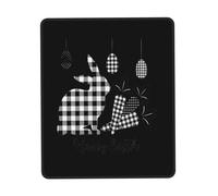 Poezjzw Happy Easter Pattern Mouse Pad Office Laptop Computer Desk Wireless Mouse Non Slip Rubber Base Washable 7 X 8.6 in Keyboard Pad