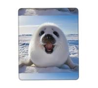Poezjzw Harp Seal Painting Wallpaper Pattern Mouse Pad Office Laptop Computer Desk Wireless Mouse Non Slip Rubber Base Washable 7 X 8.6 in Keyboard Pad