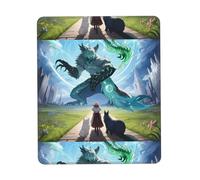 Poezjzw Healing Beasts Pattern Mouse Pad Non-Slip Rubber Stitched Edges Waterproof Gaming Mouse Mat for Desk Gaming Work Wireless Mice 7.9 X 9.5 in