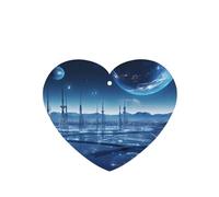 Poezjzw Heart Shape Lavender Scent Car Air Fresheners 3d World Pattern 6 Pcs Aromatherapy Tablets For Wardrobe Shoe