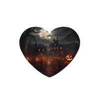 Poezjzw Heart Shape Lavender Scent Car Air Fresheners All Hallows' Eve Pattern 6 Pcs Aromatherapy Tablets For Wardrobe Shoe