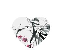 Poezjzw Heart Shape Lavender Scent Car Air Fresheners Bamboo Cherry Blossom Pattern 6 Pcs Aromatherapy Tablets For Wardrobe Shoe Cabinet Eliminate