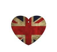 Poezjzw Heart Shape Lavender Scent Car Air Fresheners British Flag Pattern 6 Pcs Aromatherapy Tablets For Wardrobe Shoe Cabinet Eliminate
