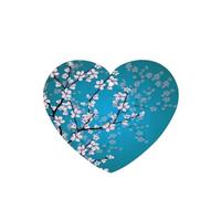 Poezjzw Heart Shape Lavender Scent Car Air Fresheners Cherry Blossom Pattern 6 Pcs Aromatherapy Tablets For Wardrobe Shoe Cabinet Eliminate