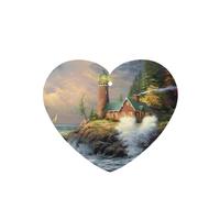 Poezjzw Heart Shape Lavender Scent Car Air Fresheners Coast Wave And Lighthouse Pattern 6 Pcs Aromatherapy Tablets For Wardrobe Shoe Cabinet Eliminate