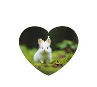 Poezjzw Heart Shape Lavender Scent Car Air Fresheners Cute White Rabbit Pattern 6 Pcs Aromatherapy Tablets For Wardrobe Shoe