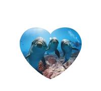Poezjzw Heart Shape Lavender Scent Car Air Fresheners Funny Dolphin Looking At You Pattern 4 Pcs Aromatherapy Tablets For Wardrobe Shoe Cabinet Eliminate