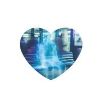 Poezjzw Heart Shape Lavender Scent Car Air Fresheners Ghost In The Station Seat Pattern 4 Pcs Aromatherapy Tablets For Wardrobe Shoe
