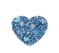 Poezjzw Heart Shape Lavender Scent Car Air Fresheners Green Sea Blue Seaweed Pattern 4 Pcs Aromatherapy Tablets For Wardrobe Shoe Cabinet Eliminate