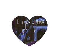Poezjzw Heart Shape Lavender Scent Car Air Fresheners Halloween Haunted Pattern 4 Pcs Aromatherapy Tablets For Wardrobe Shoe Cabinet Eliminate