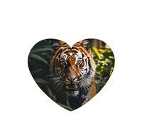 Poezjzw Heart Shape Lavender Scent Car Air Fresheners Jungle Tiger Pattern 4 Pcs Aromatherapy Tablets For Wardrobe Shoe