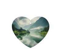 Poezjzw Heart Shape Lavender Scent Car Air Fresheners Landscapes Pattern 4 Pcs Aromatherapy Tablets For Wardrobe Shoe