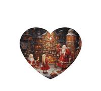 Poezjzw Heart Shape Lavender Scent Car Air Fresheners Merry Christmas Season Pattern 4 Pcs Aromatherapy Tablets For Wardrobe Shoe