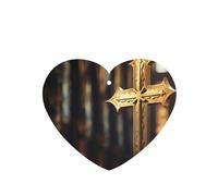 Poezjzw Heart Shape Lavender Scent Car Air Fresheners Metal Crosses Pattern 4 Pcs Aromatherapy Tablets For Wardrobe Shoe