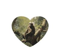 Poezjzw Heart Shape Lavender Scent Car Air Fresheners Monkey Sitting On A Tree Pattern 4 Pcs Aromatherapy Tablets For Wardrobe Shoe