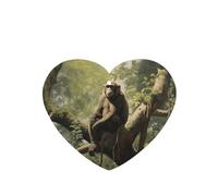 Poezjzw Heart Shape Lavender Scent Car Air Fresheners Monkey Sitting On A Tree Pattern 6 Pcs Aromatherapy Tablets For Wardrobe Shoe