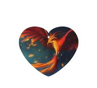 Poezjzw Heart Shape Lavender Scent Car Air Fresheners Orange Red Phoenix Pattern 4 Pcs Aromatherapy Tablets For Wardrobe Shoe Cabinet Eliminate