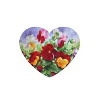 Poezjzw Heart Shape Lavender Scent Car Air Fresheners Pansy Perfection Pattern 4 Pcs Aromatherapy Tablets For Wardrobe Shoe Cabinet Eliminate