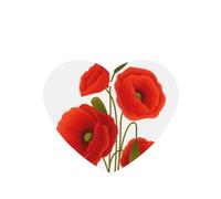 Poezjzw Heart Shape Lavender Scent Car Air Fresheners Poppy Flowers Pattern 4 Pcs Aromatherapy Tablets For Wardrobe Shoe Cabinet Eliminate