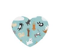 Poezjzw Heart Shape Lavender Scent Car Air Fresheners Raining Cats & Dogs Pattern 4 Pcs Aromatherapy Tablets For Wardrobe Shoe Cabinet Eliminate